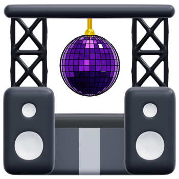 stage 3d render icon illustration png