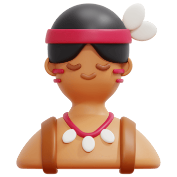 native american 3d render icon illustration png