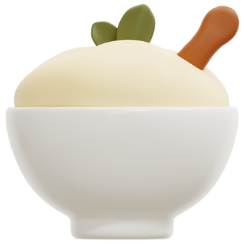 porridge 3d render icon illustration png