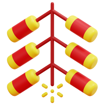fireworks 3d render icon illustration png