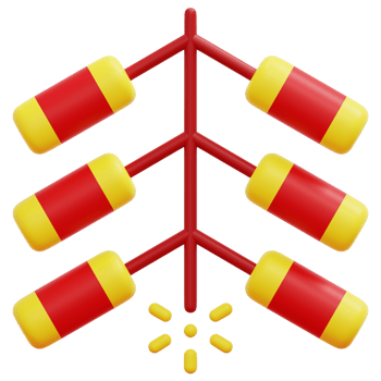 fireworks 3d render icon illustration png