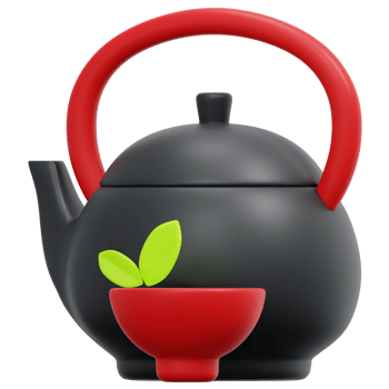 teapot 3d render icon illustration png
