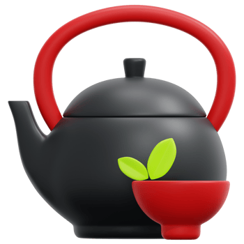 teapot 3d render icon illustration png