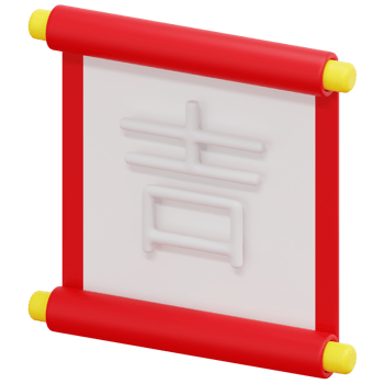 scrolls 3d render icon illustration png
