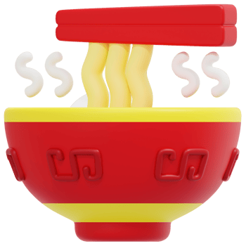 noodles 3d render icon illustration png