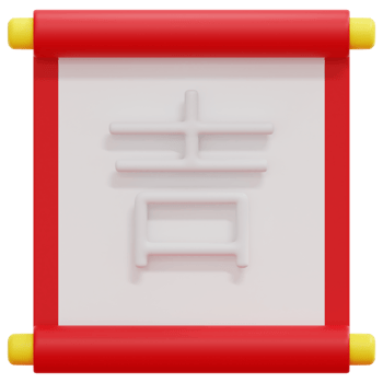 scrolls 3d render icon illustration png