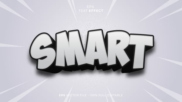 Vector editable text effect font