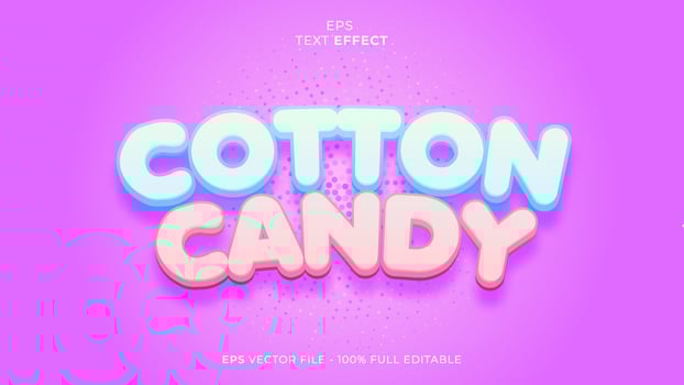 Vector editable text effect font