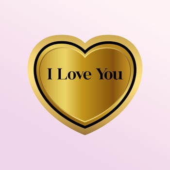 golden mockups. heart i love you vector