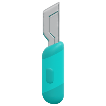 scalpel 3d render icon illustration png