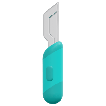 scalpel 3d render icon illustration png