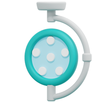 surgery lamp 3d render icon illustration png