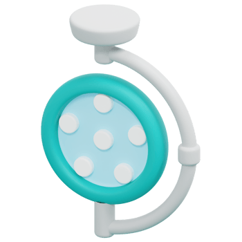 surgery lamp 3d render icon illustration png