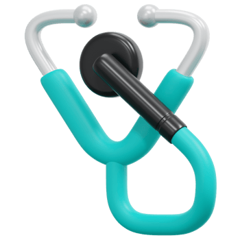 stethoscope 3d render icon illustration png