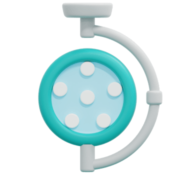 surgery lamp 3d render icon illustration png