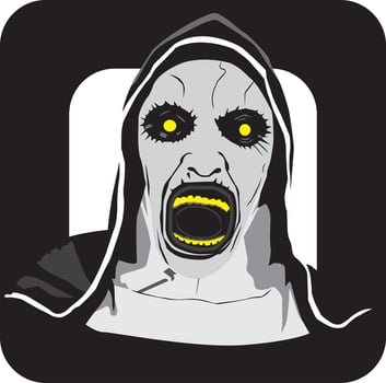 Ghost sticker for halloween vector