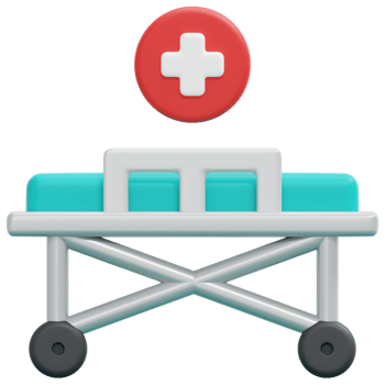 stretcher 3d render icon illustration png