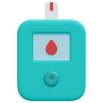 glucose meter 3d render icon illustration png