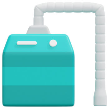 smoke evacuator 3d render icon illustration png