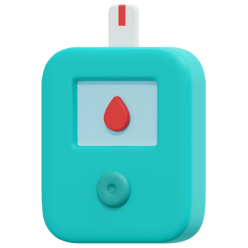 glucose meter 3d render icon illustration png