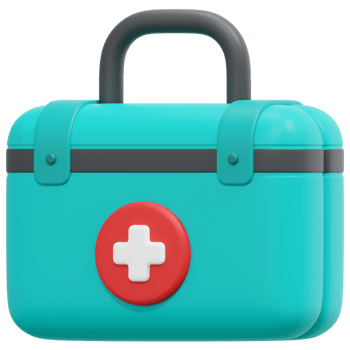 first aid kit 3d render icon illustration png