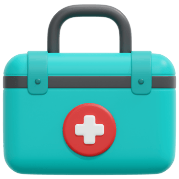 first aid kit 3d render icon illustration png