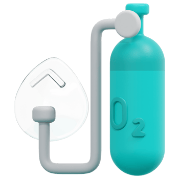 oxygen 3d render icon illustration png