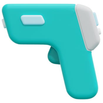 thermometer gun 3d render icon illustration png
