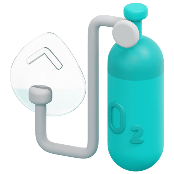 oxygen 3d render icon illustration png