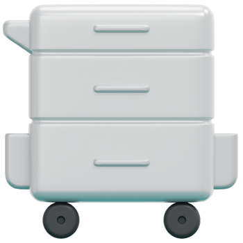 trolley 3d render icon illustration png