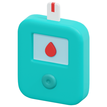 glucose meter 3d render icon illustration png