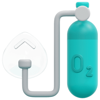 oxygen 3d render icon illustration png
