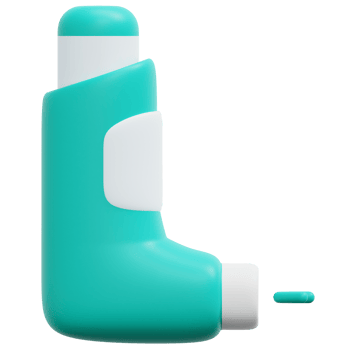inhaler 3d render icon illustration png