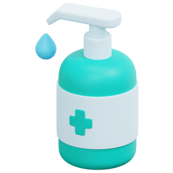 hand sanitizer 3d render icon illustration png
