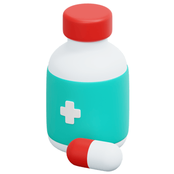 medicine 3d render icon illustration png