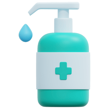 hand sanitizer 3d render icon illustration png