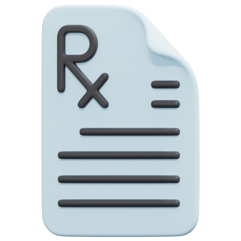 prescription 3d render icon illustration png