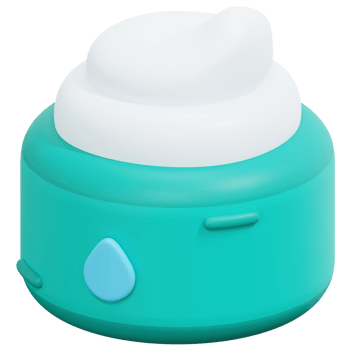 cream 3d render icon illustration png