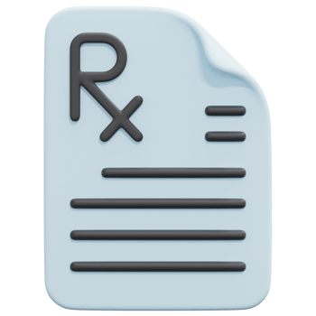 prescription 3d render icon illustration png