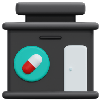 drugstore 3d render icon illustration png