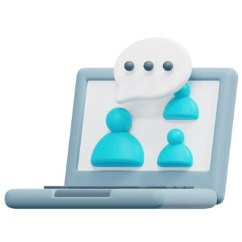meeting 3d render icon illustration png