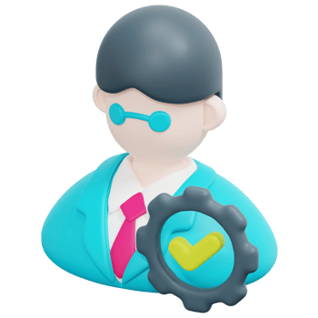 manager 3d render icon illustration png