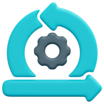 iteration 3d render icon illustration png