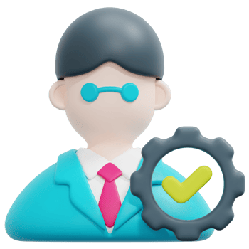 manager 3d render icon illustration png