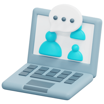 meeting 3d render icon illustration png