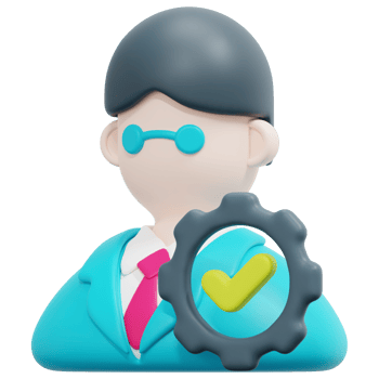 manager 3d render icon illustration png