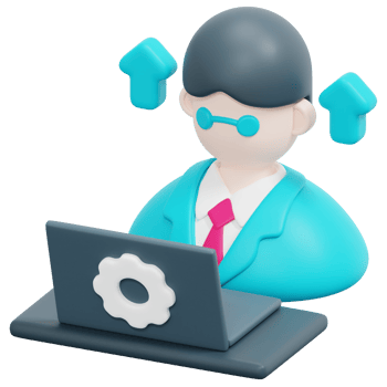 working 3d render icon illustration png