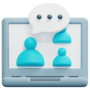 meeting 3d render icon illustration png