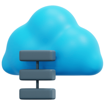 cloud processing 3d render icon illustration png