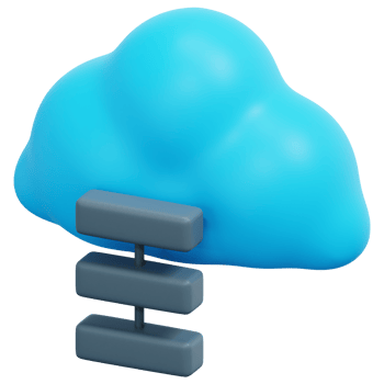 cloud processing 3d render icon illustration png